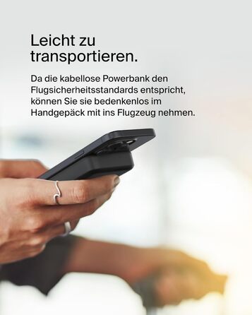 Belkin BoostCharge Pro Powerbank 10000mAh з Qi2 та MagSafe, з вбудованим підсвічуванням, чорний. Сумісний з iPhone 17, iPhone Air, iPhone 16, 15, 14, Pixel та ін.