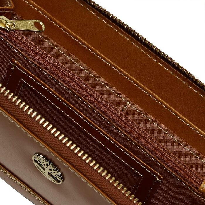 Timberland Women's Leather RFID Zip Around Wallet Clutch with Wristlet Strap