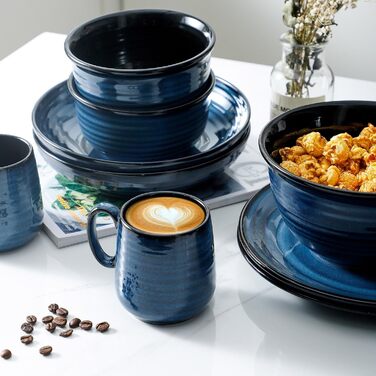 Набір кавових чашок Hasense, темно-сірий, 4 шт., 340 мл, з великою ручкою, для кави, чаю, молока, гарячого шоколаду, сумісні з мийкою та мікрохвильовою піччю