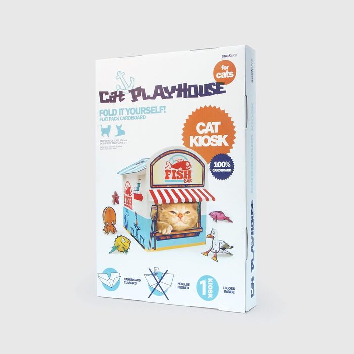 Katzenhaus Suck UK Tank з картону: іграшка, ліжко, аксесуар для котів. Оригінальний подарунок для кота, для дому та вулиці