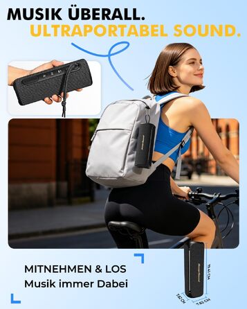 Портативна Bluetooth колонка StageSound 40W з басами, RGB підсвіткою, IP67 водонепроникна, TWS стерео, 12 год автономії для подорожей, кемпінгу, вечірок