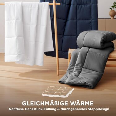 BEDSURE Ковдра всесезонна 135x200 см - Ковдра для сну, біла, для алергіків, 300 GSM, сертифікат Oeko-Tex