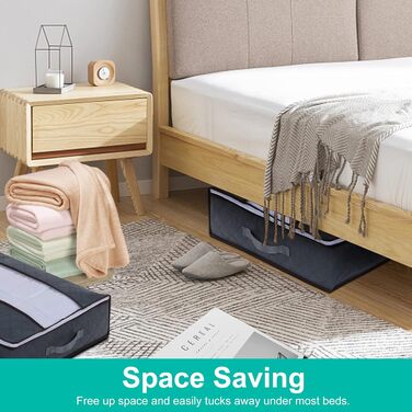 6 штук підліжкова комода, підліжкові ящики для зберігання з флісу, складані мішки для зберігання одягу, підліжкові мішки для зберігання одягу