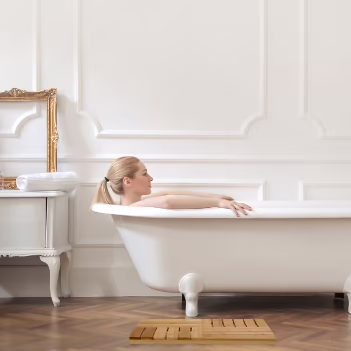 Relaxdays Bamboo Bath Mat