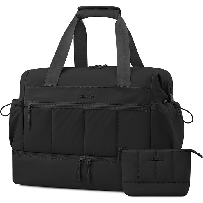 Сумка-трансформер LOVEVOOK для жінок: дорожня, спортивна, для пологового будинку, з відділенням для взуття (чорна, 37л)