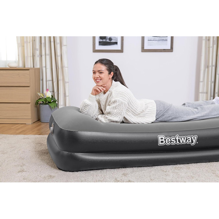 Надувний матрац Bestway 67401-5 з вбудованим насосом, 191x97x46 см, односпальний