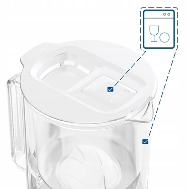 Скляний фільтр-віддін Wessper D4 Borosilicate Mini FF WH з фільтром