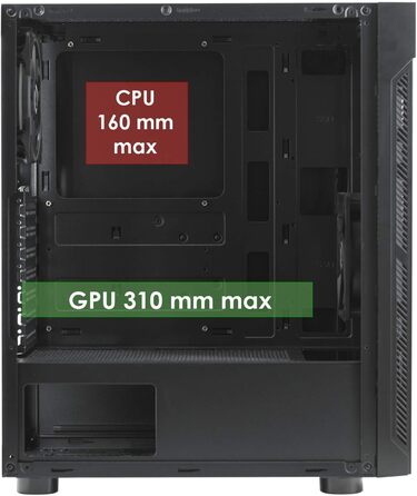 Корпус для ПК EMPIRE GAMING Spartan ARGB: середній ATX-корпус з LED підсвічуванням та скляною панеллю