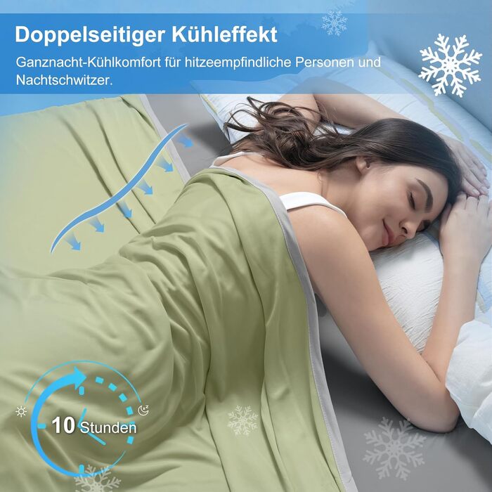 Охолоджуюча ковдра Arc-Chill Q-Max 0.5, двостороння, поглинає піт, дихаюча, сіра, 150x200 см