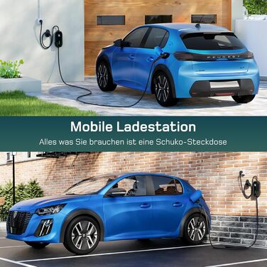 Кабель зарядки Schuko 3.68kW для електромобілів, 6м, 6-16A з цифровим дисплеєм