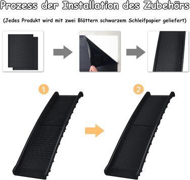 Рампа для собак NAIZY 156 см, складана, з антиковзними килимками, для собак/кішок/домашніх тварин до 90 кг, чорна