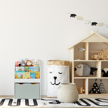 Relaxdays Kids' Bookshelf with Toy Box