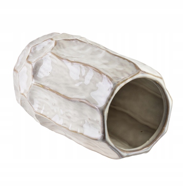 Керамічна ваза бежева, 26 см — ваза для квітів, настільний декор