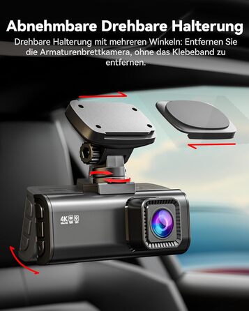 Відеореєстратор REDTIGER F7N Pro 4K, Dual (перед + зад), STARVIS, 64GB, WiFi, GPS, IPS 3.18