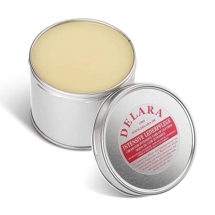 DELARA Intensive Leather Care, colorless, 500 ml - Effectively impregnates and protects leather. New formula with high-quality coconut oil and beeswax - Made in Germany