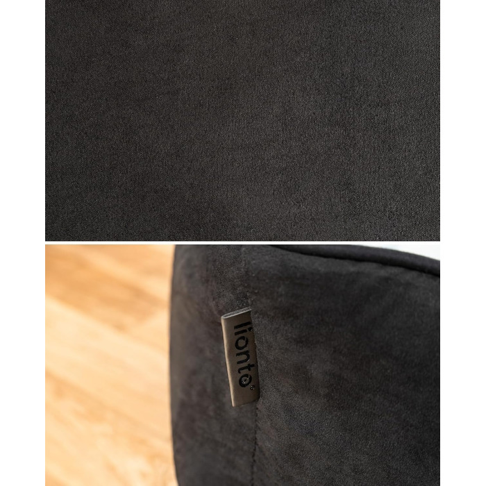 Ліжко для собак Lionto 2-в-1 з комфортним входом, м'яке домашнє ліжко для тварин, яке можна перевертати, 80x60 см, подушка для собак з легкою у догляді імітацією замші, сірий колір (Д 60 x Ш 50 x В 22 см (з нанесенням імені), Чорний/Сірий)