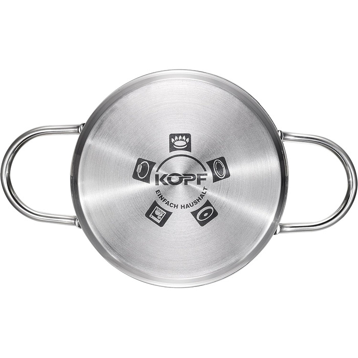 Каструля індукційна Kopf Josie, Ø 20 см, 3.5 л, нержавіюча сталь, 13 см висоти, каструля для м'яса