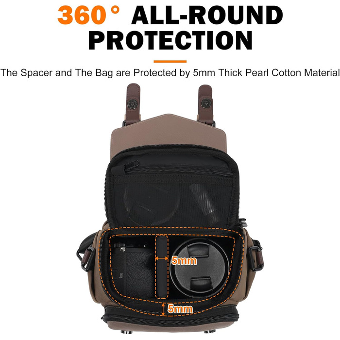 Чохол для камери Braun S: компактний, водонепроникний, з кріпленням для штатива. Підходить для DSLR/SLR/беззеркальних камер та об'єктивів