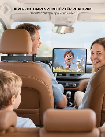 Автотримач для планшета OHLPRO: магнітний, регульований (48см), універсальний для iPad, смартфонів, Switch. З металевими кільцями