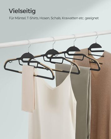 Набір вішалок SONGMICS, 20 шт., пластикові, обертовий гачок, сірий, для одягу