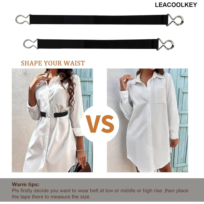 Еластичний ремінь LeaCoolKey для жінок та чоловіків, тонкий, стрейч, для джинсів та суконь, чорний, коричневий, білий, блакитний (80 см), розмір талії 76-90 см