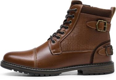 Мотоциклетні черевики Bruno Marc для чоловіків: стильні, з блискавкою, з штучної шкіри, кольору верблюжий (42 EU)