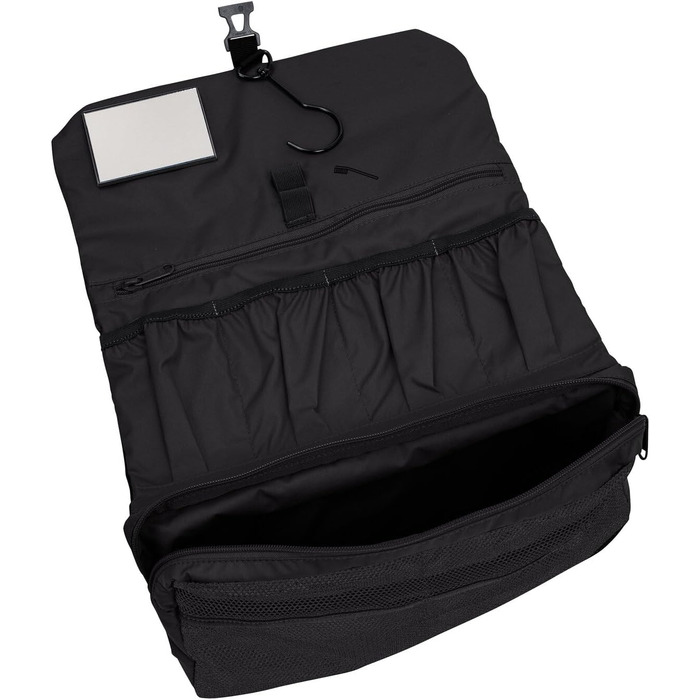 Kulturbeutel VAUDE WegaWrap: Косметичка з дзеркалом, тримачем для зубної щітки та гачком для підвішування, водонепроникна, чорна