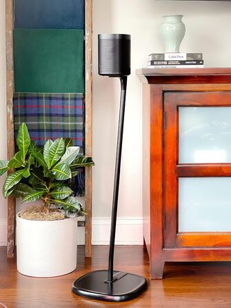 Підставка GT STUDIO для SONOS One, One SL, Play:1, Play:3. Преміум дизайн, приховане кабельне підключення, важка основа (Пара, Чорний)