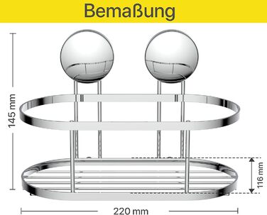 Полиця для душу EISL BA0202, без свердління, клейка, з нержавіючої сталі, хромована, для шампуню, аксесуарів, органайзер у ванну кімнату