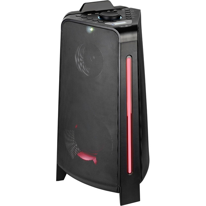 Reflexion PS09BT Bluetooth портативна акустика для вечірок, DJ, караоке, 500 Вт, радіо UKW-PLL, світлодіодний ефект, мікрофон, вбудований акумулятор, чорний (PS100BT (800W))