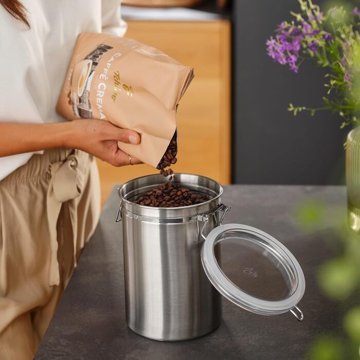 Кава Tchibo Aromadose, дозатор для кави, 500г, нержавіюча сталь, герметична упаковка