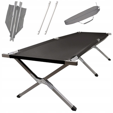 Розкладне ліжко Ikonka 190 см x 70 см, чорне