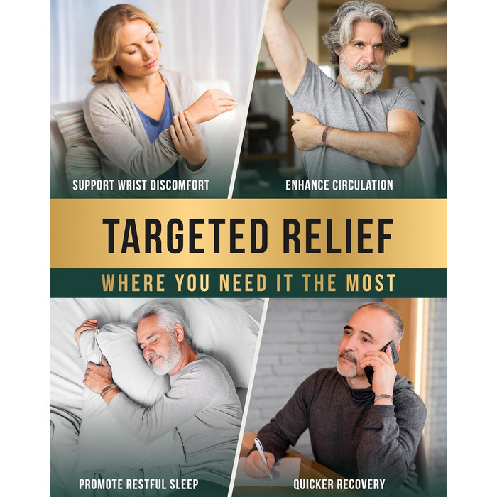 Браслет на руку чоловічий MagnetRX® з чистої міді – Мідний браслет для чоловіків для магнітної терапії – Ідеально при артриті та синдромі карпального тунелю – З інструментом для регулювання розміру (Ірландський бамбук, Copper Cuff)