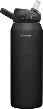 Пляшка для води CAMELBAK Eddy+ Lifestraw 1 л, чорна, універсальна, фільтр для очищення, для дорослих і підлітків