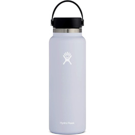HYDRO FLASK - 1180ml (40oz) Water Bottle - Insulated Stainless Steel Water Bottle - Sports Bottle with Leak-Proof Flex Cap Lid & Strap - Dishwasher Safe Thermos - Wide Mouth Opening - (Fog, 1183 ml)