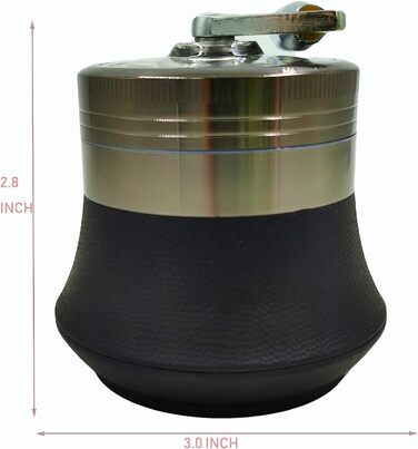 Ручний шліфувальник з прозорою кришкою, 7,6 см, чорний