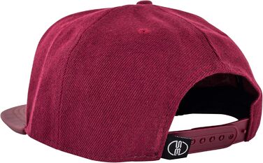 Кепка бейсболка Blackskies® Vanguard Snapback з замком, бордовий колір, чоловіча/жіноча, унісекс, для вулиці, відпочинку, літа, з матеріалу замша/штучна шкіра, один розмір