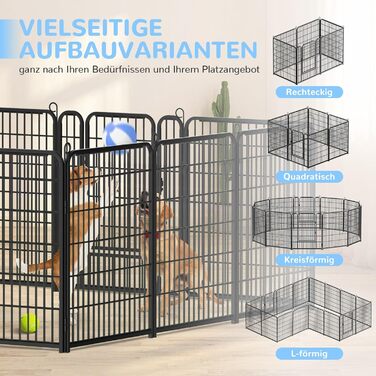 Клітка для цуценят, ігровий вольєр для собак, 65 x 80 см, металева, з дверцятами та засувом