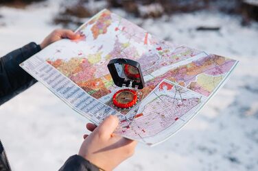 Sight Compass Adjustable Declination – Pathfinder Compass Survival Camping | Base Plate Compass Kids Navigation | Orienteering Compass Hiking Map Reading Military Compass Backpacking