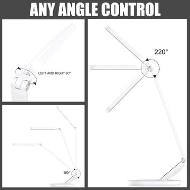 Торгова лампа JKSWT для догляду за очима, з регулюванням яскравості, 5 кольорових режимів, 72 LED, USB-порт для зарядки, сенсорне керування, функція пам'яті, офісна лампа