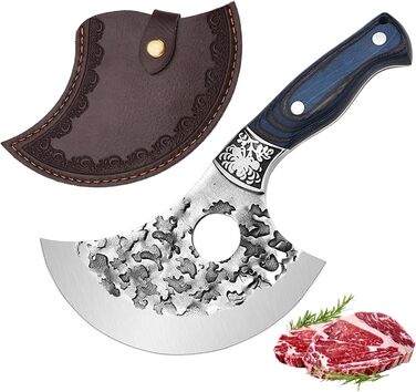 Японський ніж для обробки м'яса Doklasu, 10 см, ручна робота, сталь 5Cr15MoV, з піхвою