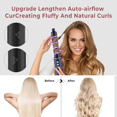 Фен-щітка Air Styler Pro 6 в 1: 1000W, для всіх типів волосся (блакитний)