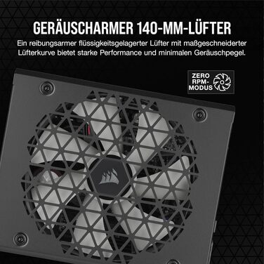 Блок живлення Corsair RM1000x Shift 1000W, ATX 3.1, PCIe 5.1, 80 Plus Gold, повністю модульний, чорний