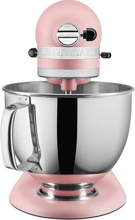 Кухонний комбайн KitchenAid Artisan з місткістю 4.8 л, рожевий, з 5 насадками