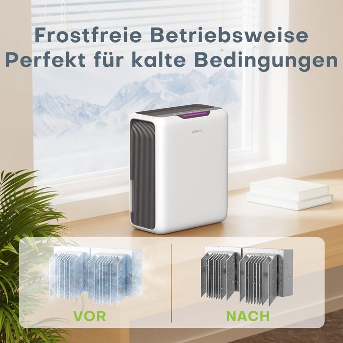 Електричний осушувач повітря CONOPU 3000 мл з автоматичним відтаванням та тихим режимом (30 дБ)