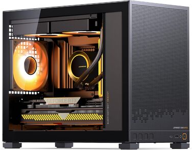 Корпус для ПК Jonsbo D32 STD чорний | Mini Case для Micro-ATX з Tempered Glass, підтримка Back-Connect, потужний Airflow, компактний та стильний для геймерських збірок
