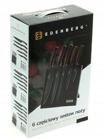 Набір ножів у підставці Edenberg, 5 предметів