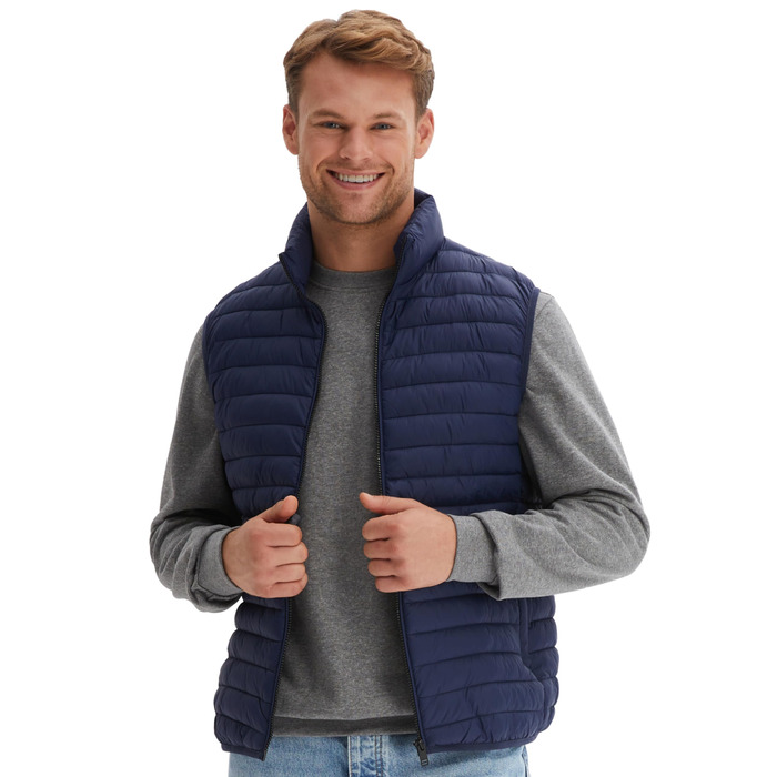 Степова жилетка Morgenstern для чоловіків, тепла зимова жилетка з синтетичного пуху, блакитна (XL)