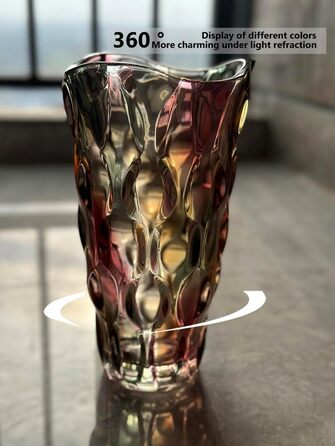 Велика скляна ваза для квітів, декор, подарунок для жінки, сучасний дизайн, ваза для мами