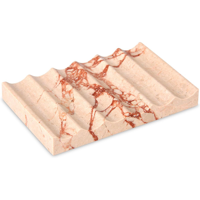 Миска для мила з мармуру з отвором, рожева. Миска для мила, рожева, з отвором, для ванної кімнати та кухні.